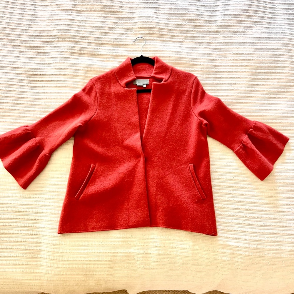 Anthropologie Burnt Orange Wool Jacket.Size S. Excellent condition.